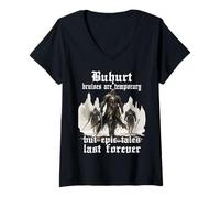 Women's Buhurt Legendary Tournament | Bouhourt T | Mêlée Buhurt V-Neck T-Shirt