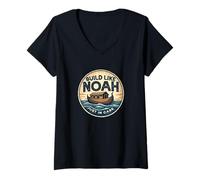 Womens Build Like Noah Just in Case V-Neck T-Shirt