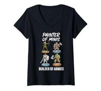 Women's Builder of Armies Painter of Minis V-Neck T-Shirt
