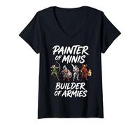 Women's Builder of Armies Painter of Minis V-Neck T-Shirt
