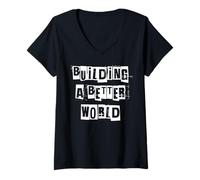 Women's Building a Better World V-Neck T-Shirt