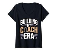 Women's Building My Coach Era Fitness Trainer V-Neck T-Shirt