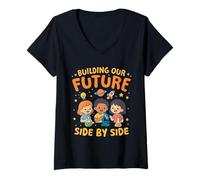 Women's Building Our Future Side by Side V-Neck T-Shirt