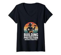 Women's Building Protection Breaking Stereotypes V-Neck T-Shirt