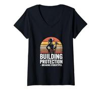 Women's Building Protection Breaking Stereotypes V-Neck T-Shirt