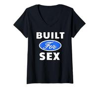 Womens Built for Sex - Sexy Gifts for Men and Women V-Neck T-Shirt