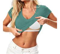 Womens Built in Padded Bra Tops Short Sleeve Activewear Shirt Soft Stretchy Workout Gym Undershirt Ladies Casual Sports Yoga Running Top Tshirt Lightweight Quick Dry Jersey Underwear Trendy Solid Vest