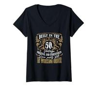 Womens Built in The 50s - Retro Vintage Born 1950s V-Neck T-Shirt