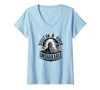 Women's Built on a Rock Unshakable V-Neck T-Shirt