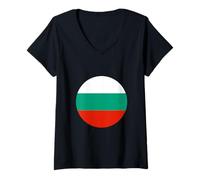 Womens Bulgaria Flag Symbol Bulgarian Pride V-Neck T-Shirt