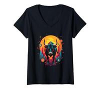 Womens Bull Trading Trader Bitcoin Bull Market Crypto Investor BTC V-Neck T-Shirt