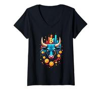 Womens Bull Trading Trader Bitcoin Bull Market Crypto Investor BTC V-Neck T-Shirt