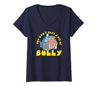 Womens Bullseye Bully With Bully Tankard V-Neck T-Shirt