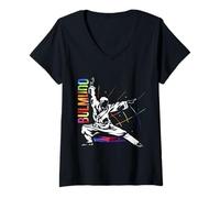 Womens Bulmudo Martial Art Design - Korean Zen Practice Meditation V-Neck T-Shirt