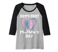 Womens Bumps First Mother's Day Mom's Gift Expecting Baby Pregnancy Raglan Baseball Tee