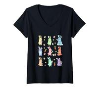 Women's Bunnies Bartender Easter Activities Collection Job Team V-Neck T-Shirt