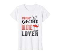 Womens Bunny Mother Wine Lover Rabbit Mum Jumper Wine Rabbit Mum T-Shirt