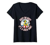 Womens Buoy Oh Buoy It’s A Duck Hunt Cruise Ducks Keep Hide Decide V-Neck T-Shirt