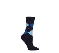 Women's Burlington Queen Argyle Cotton Socks Diamond Pattern Many Colours 1 Pair