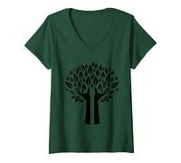 Womens Burning Bush T-Shirt Moses Book of Exodus Bible Torah V-Neck T-Shirt