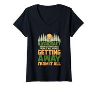 Womens BushCraft Getting Away From It All V-Neck T-Shirt