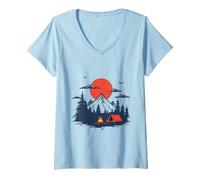 Women's Bushcraft Wild Camping V-Neck T-Shirt
