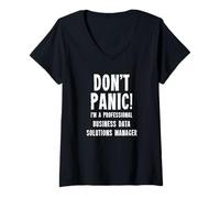 Womens Business Data Solutions Manager V-Neck T-Shirt