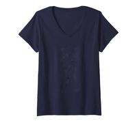 Womens Bust of a man in profile by Leonardo da Vinci V-Neck T-Shirt