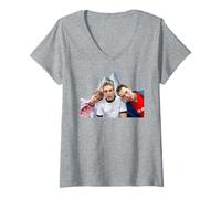 Womens Busted Pop Group Photo Boy Band 2002 V-Neck T-Shirt