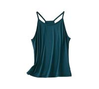 Women's Bustier Top, Women's Chic Tops Outdoor Leisure Tank Top Thin Top Solid Color Tank Top Straps Thin Tops Breathable Top Lightweight Camisole Loose Tank Tops Youth Top, Green, L