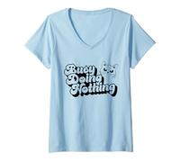 Womens Busy Doing Nothing Cat Lover Stay Home Socially Awkward V-Neck T-Shirt