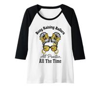 Womens Busy Raising Ballers All Practice All The Time Raglan Baseball Tee