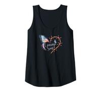 Womens Butterflies Design Awareness Inspirational Support Tank Top