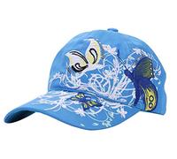 Womens Butterfly Baseball Cap Ladies Embrioderied Cotton Peak Cap Snapback Hat Sun UV Protection Hat Adjustable Outdoor Sports Casual Hat with Sweatband for Hiking Camping Travelling Running Cycling