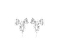 Women's Butterfly Knot White Gold Au375 9K Earrings White Pearl