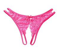 Womens Butterfly Panties Lace See Through Tangas Underwear for Women Comfor Hollow Out Sexy Briefs Naughty T Back Plus Size Thong String Thongs Breathable Cheeky Funny Cute Hot Pink