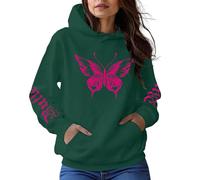 Women's Butterfly Print Hoodie Sport Casual Hoodies Women's Oversized Sweatshirts Long Sleeve Sweatshirts Sweatshirts Sweaters Vests and Sweatshirts Comfort Pullover Autumn Winter Warm Hoodie