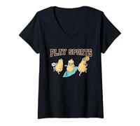 Womens Butternut Squash Play Sports V-Neck T-Shirt