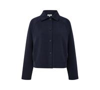 Womens Buttoned Scuba Cropped Sweatshirt s.Oliver Bleu 44
