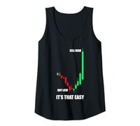 Womens Buy Low Sell high Trader Stock Market Exchange Tank Top