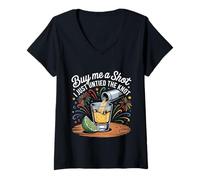 Womens Buy Me A Shot I Just Untied The Knot Divorce Party - V-Neck T-Shirt