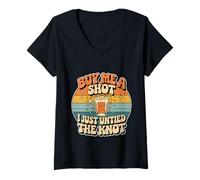 Womens Buy Me A Shot I Just Untied The Knot Divorce Party - V-Neck T-Shirt