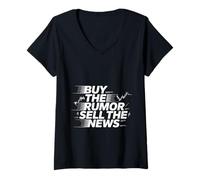 Womens Buy The Rumor Sell The News Crypto Trading Strategy ||- V-Neck T-Shirt
