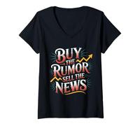 Womens Buy The Rumor Sell The News Crypto Trading Strategy - V-Neck T-Shirt