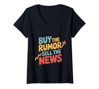 Womens Buy The Rumor Sell The News Crypto Trading Strategy |- V-Neck T-Shirt