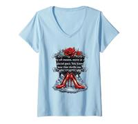 Women's By All Means Move at A Glacial Pace Funny Inspirational Word V-Neck T-Shirt