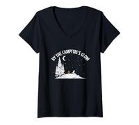 Womens by The Campfire's Glow V-Neck T-Shirt