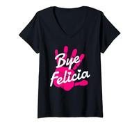 Womens Bye Felicia T Shirt V-Neck T-Shirt