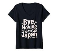 Women's Bye, Moving to Japan V-Neck T-Shirt