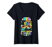 Women's Bye Second Grade Hello Summer V-Neck T-Shirt
